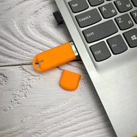 USB накопитель (флешка) Shape с покрытием софт тач, 16 Гб Оранжевая