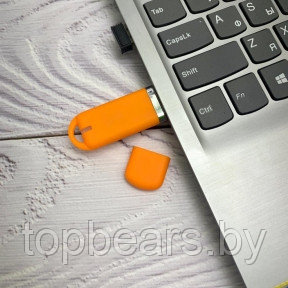 USB накопитель (флешка) Shape с покрытием софт тач, 16 Гб Оранжевая - фото 1 - id-p181951385