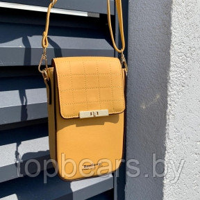 Женская сумка клатч BAELLERRY Show You 8612 для телефона с ремешком Темно-лимонная, фото 1
