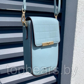 Женская сумка клатч BAELLERRY Show You 8612 для телефона с ремешком Нежно-голубая - фото 1 - id-p181605841