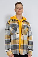 Мужская осенняя хлопковая большого размера рубашка Kivviwear 1012.01 48р.
