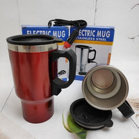 Термокружка с подогревом от прикуривателя ELECTRIC MUG STAINLESS STEEL 140Z Красная