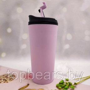 Персональный стакан тамблер для кофе Wowbottles Кофейная крышка клапан слайдер с фиксацией, 350 мл. Двойные - фото 1 - id-p180192579
