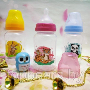 Бутылочка с соской Мать и дитя (широкое горлышко) для воды и других напитков, 270 мл (с 0 месяцев) Розовая - фото 1 - id-p179793768
