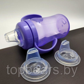 Силиконовый носик поильник (комплект 2 шт) BABY FLOW TWO для детских бутылочек - фото 1 - id-p179742911