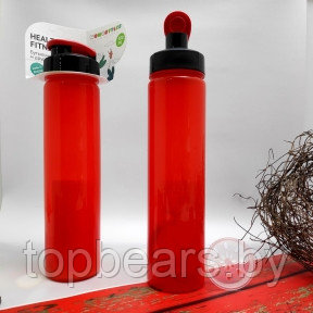 Бутылка с клапаном Healih Fitness для воды и других напитков, 500 мл. Сито в комплекте Красная, фото 1