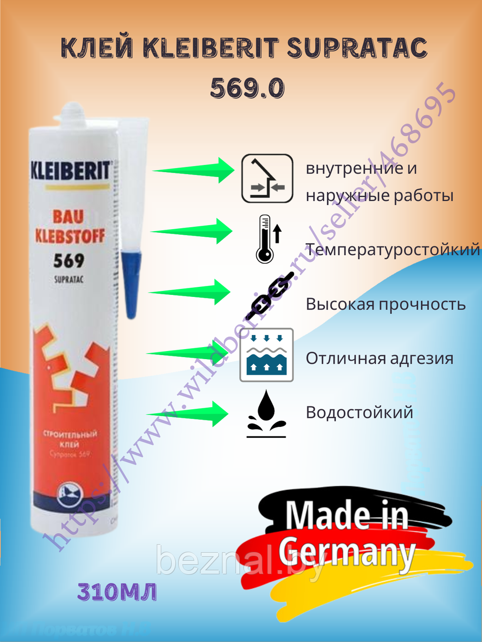 Клей Kleiberit Supratac 569.0