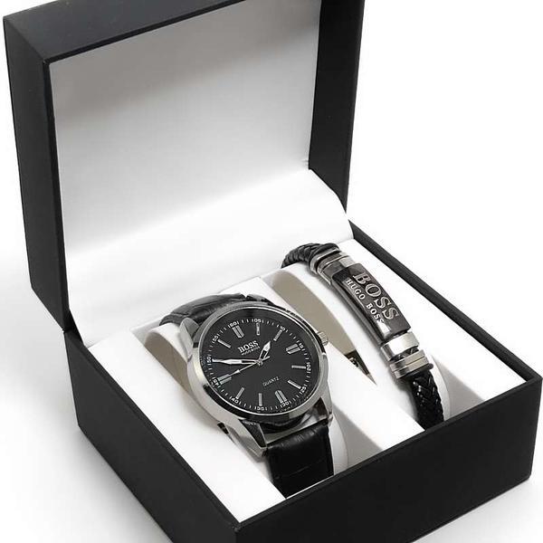 Мужской подарочный набор 2 в 1 ( часы + браслет) - фото 1 - id-p196874552