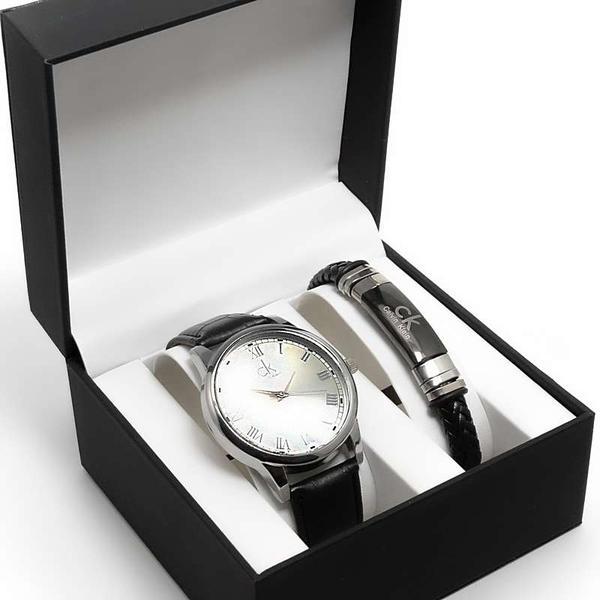 Мужской подарочный набор 2 в 1 ( часы + браслет) - фото 2 - id-p196874552