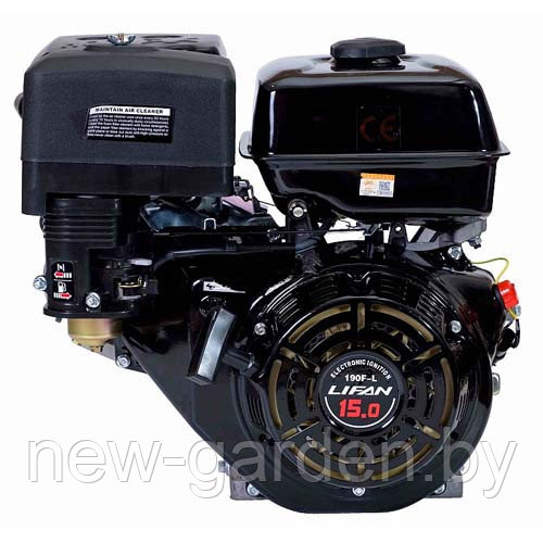 Двигатель Lifan 190F-L (шестеренчатый редуктор 2:1) 15лс
