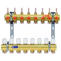 Коллектор теплого пола с топметрами и регулирующими клапанами на 8 контуров GIACOMINI R553KY068