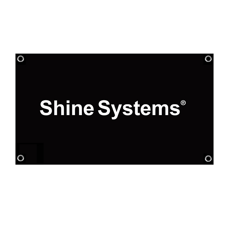 Флаг фирменный с логотипом | Shine Systems | 100*150см (габардин) - фото 1 - id-p164276759