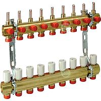 Коллектор теплого пола с топметрами и регулирующими клапанами на 9 контуров GIACOMINI R553KY069
