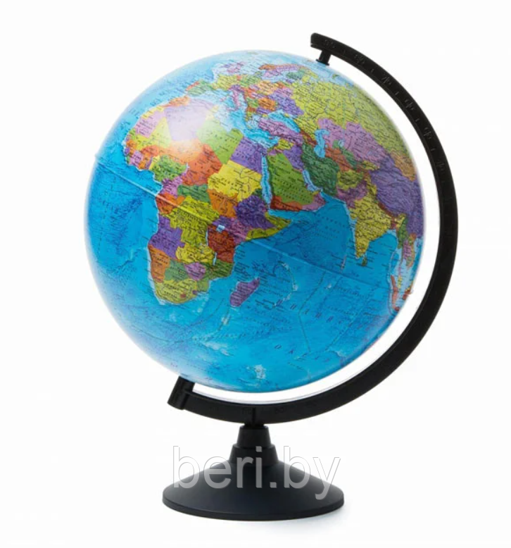 Глобус политический, диаметр 25 см, на чёрной подставке - фото 1 - id-p196988745