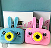 Детский фотоаппарат Зайчик с ушками Zup Childrens Fun Camera с играми. Розовый, фото 2