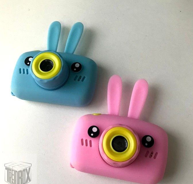 Детский фотоаппарат Зайчик с ушками Zup Childrens Fun Camera с играми. Розовый - фото 3 - id-p191308111