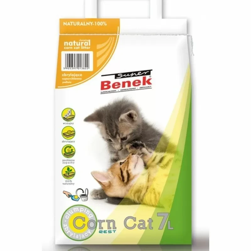 "SB" (Super Benek) Corn Cat наполнитель кукурузный 7л (4,4кг) - фото 1 - id-p196892512