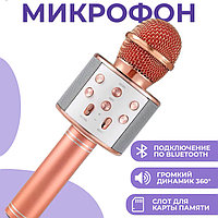 Караоке-микрофон с подсветкой и функцией изменения голоса WS-858