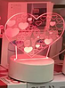 3 D Creative Desk Lamp (Настольная лампа голограмма 3Д, ночник)  "I Love You", фото 4