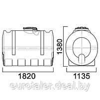 Емкость цилиндрическая горизонтальная 1950 литров с дыхательным клапаном Анион, фото 6