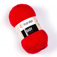 Пряжа Ярнарт Бейби (Yarnart Baby) цвет 576 красный