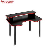 Стол с надстройкой "СКЛ Игр140МО", 1400 × 900 × 945 мм, цвет чёрный