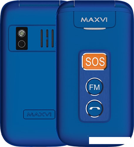 Мобильный телефон Maxvi E5 (синий) - фото 1 - id-p196900639