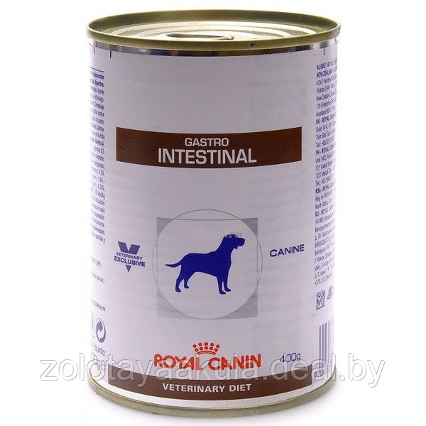 400гр Консервы ROYAL CANIN Gastrointestinal диета для взрослых собак при нарушении пищеварения, паштет - фото 1 - id-p196914932