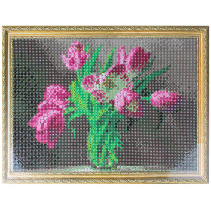 Алмазная мозаика 30*40 см,тюльпаны - фото 2 - id-p196915080