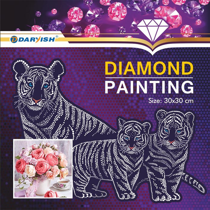 Алмазная живопись 30*30 см, букет из пионовых роз - фото 7 - id-p196916681