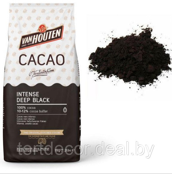 Какао-порошок алкализованный черный Van Houten 10/12% Швейцария 100 г - фото 1 - id-p196917178