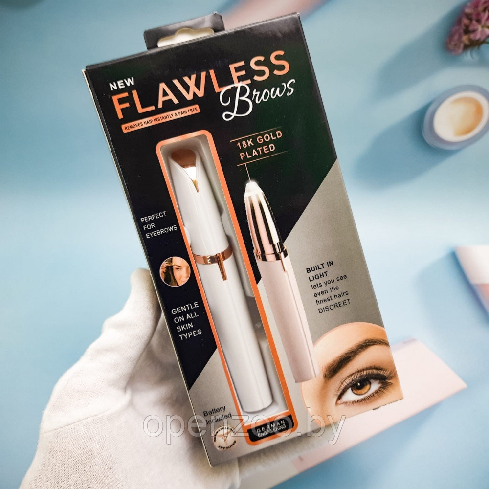 Ручка - триммер Эпилятор для бровей Electric Finishing Touch Flawless Brows Белый - фото 7 - id-p85668099