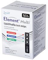Тест-полоски для измерения липидного профиля Lipid Profile Element Multi № 10