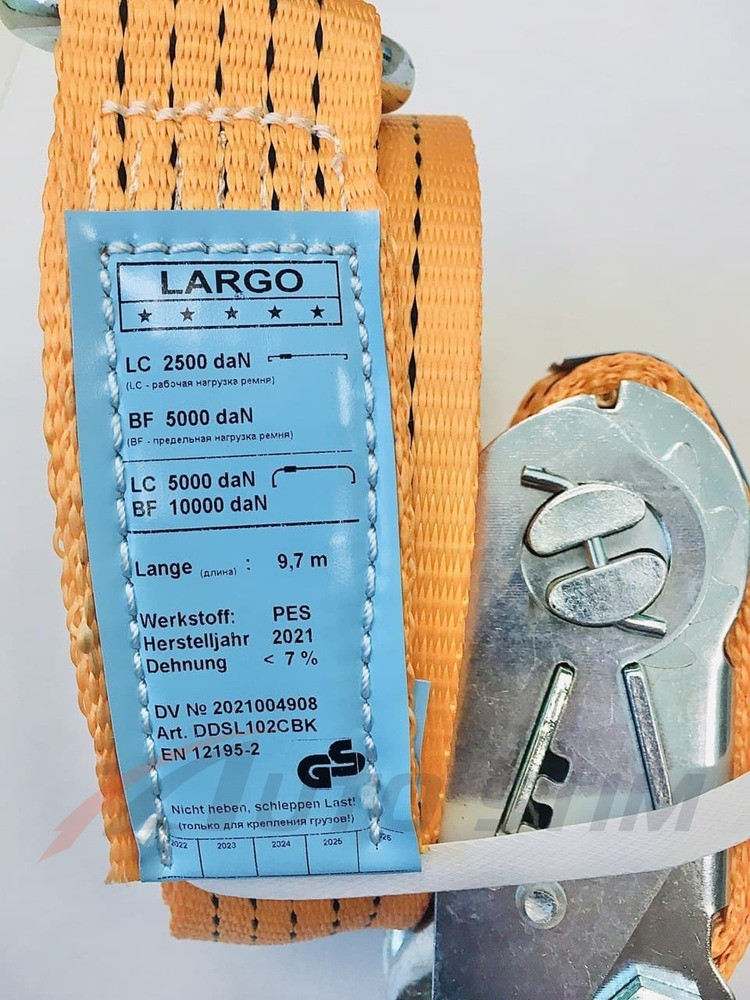 Стяжной ремень LARGO / 50 мм / LC 2500daN / 10,0м с биркой по контуру - фото 2 - id-p127872558