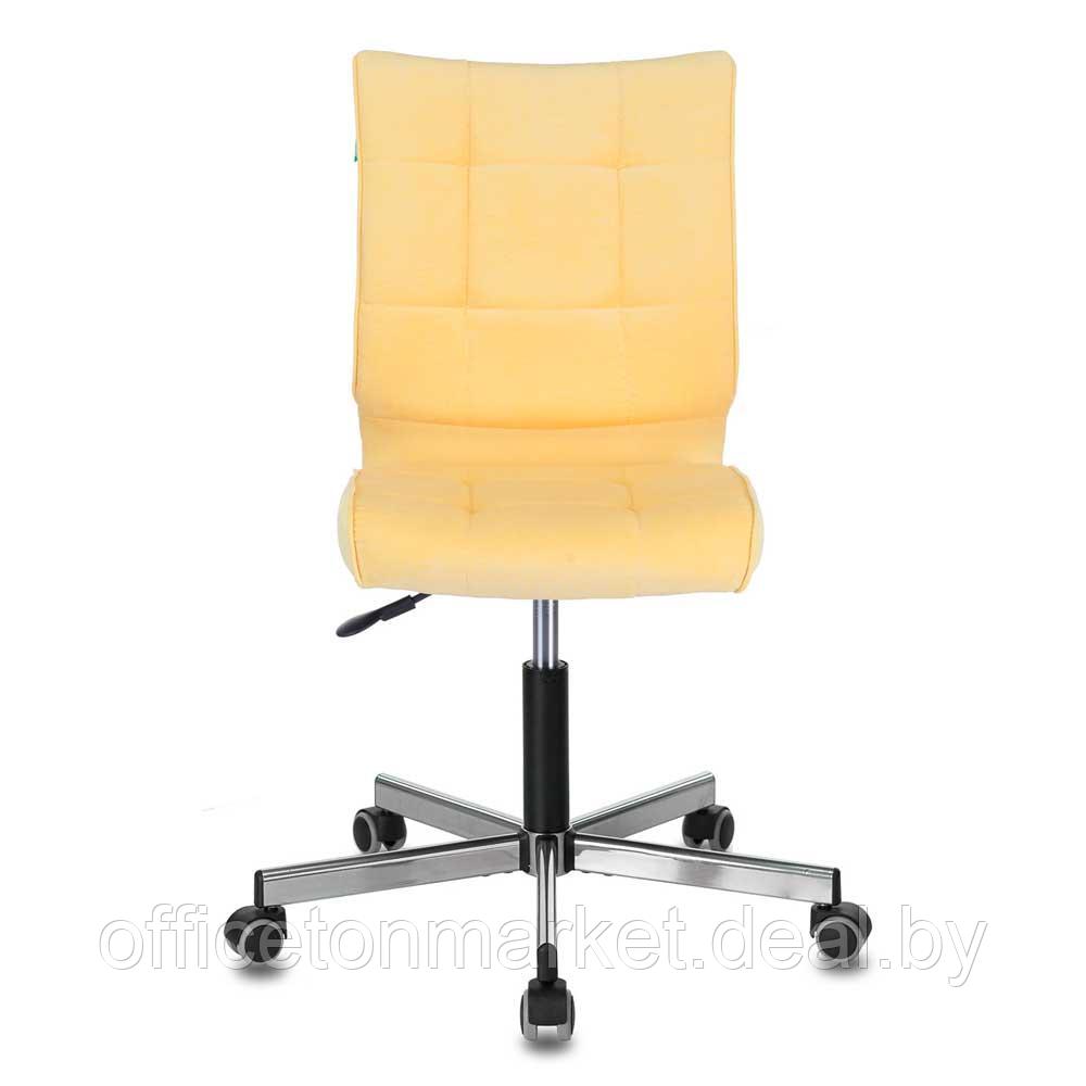 Кресло для персонала Бюрократ "СH-330M/VELV74", ткань, металл, желтый - фото 2 - id-p195476963