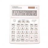 Калькулятор настольный CITIZEN "SDC-444X", 12-разрядный, белый, фото 4