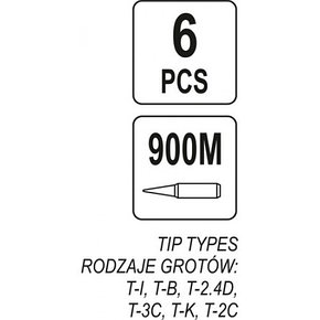 Наконечники для паяльника 900M, набор 6шт "Yato" YT-82525, фото 2