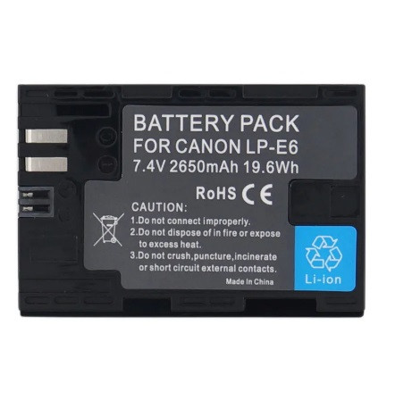 Аккумулятор Digital Power LP-E6 2650mAh для фотоаппарата Canon EOS 6D, 60D, 5D Mark II, 7D, 5D Mark III, 70D, - фото 1 - id-p66416688