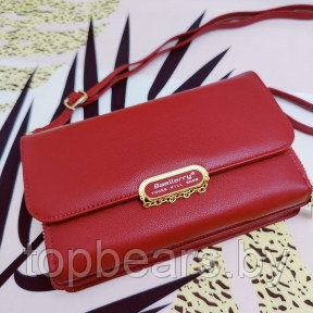 Женская сумочка - портмоне N8606 с плечевым ремнем Baellerry Young Will Show  Красная Crimson, фото 1