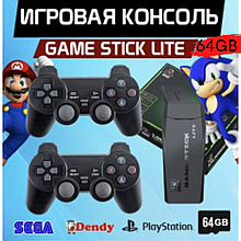 Игровая приставка 64 ГБ + 2 джойстика Game Stick Lite