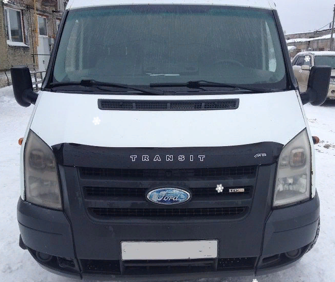 Дефлектор капота - мухобойка, FORD Transit 2007-2014, короткий, VT-52 - фото 1 - id-p143772277