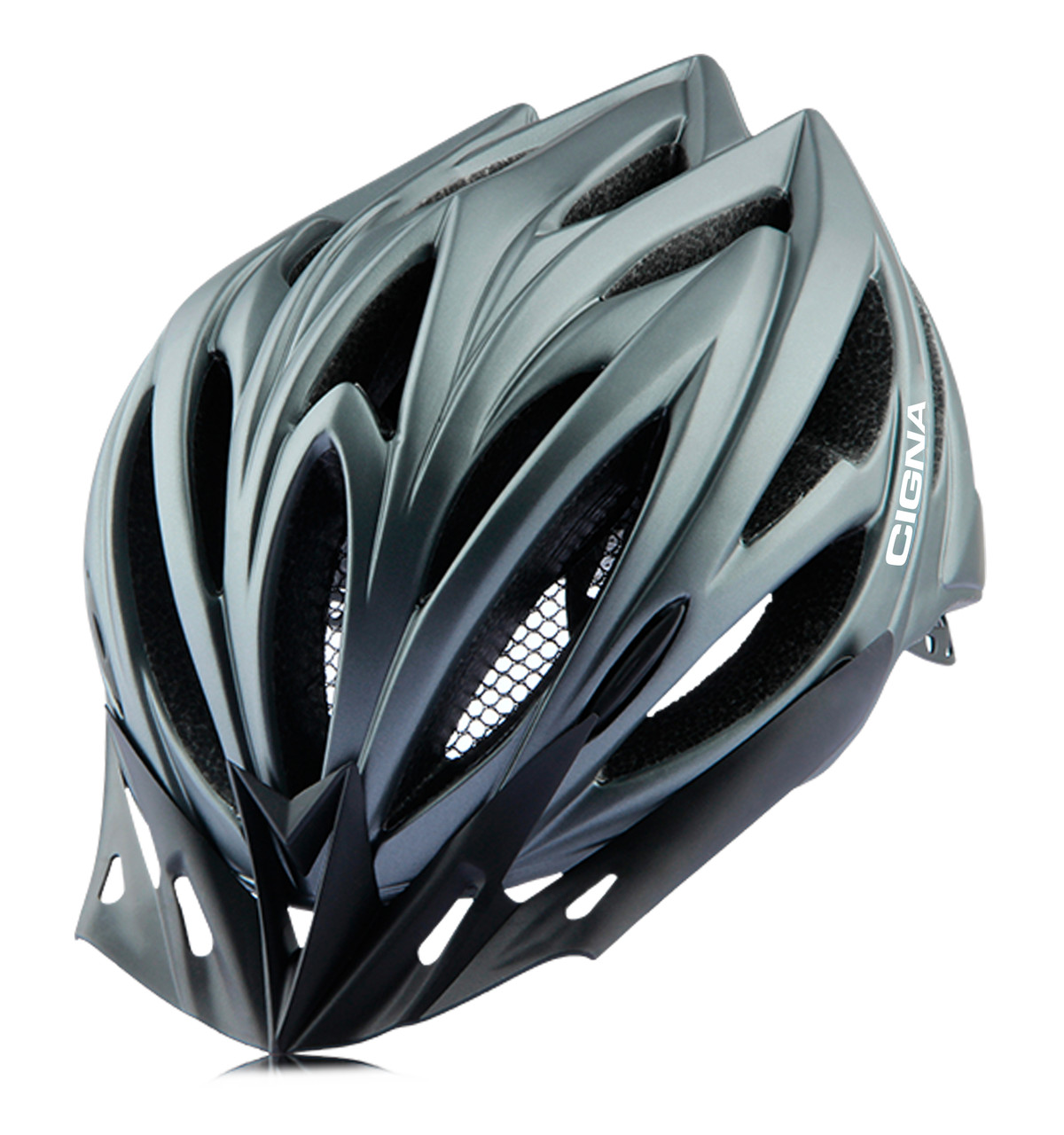 Шлем велосипедный Cigna WT-068 серый, 57-61 см. L