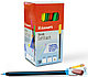 Ручка шариковая Luxor Stick Soft Touch, 0,7 мм., синяя, корпус ассорти, одноразовая, фото 4
