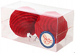 Набор шаров новогодних «Орнамент» (пластик) диаметр 6 см, 2 шт., «Красный бархат»
