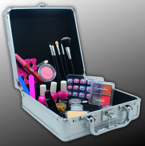 Набор детской косметики в металлическом кейсе Cosmetics Case make up kit GLAMOUR - фото 3 - id-p196940234