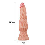 Фаллоимитатор с ярко выраженным рельефом Lovetoy Silicone Cock 25 см, фото 3