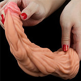 Фаллоимитатор с ярко выраженным рельефом Lovetoy Silicone Cock 25 см, фото 6