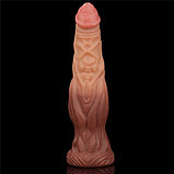 Фаллоимитатор с ярко выраженным рельефом и градиентом Lovetoy Silicone Cock 25 см, фото 3