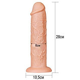 Большой фаллос на присоске Lovetoy Realistic Long Dildo 28 см, фото 3