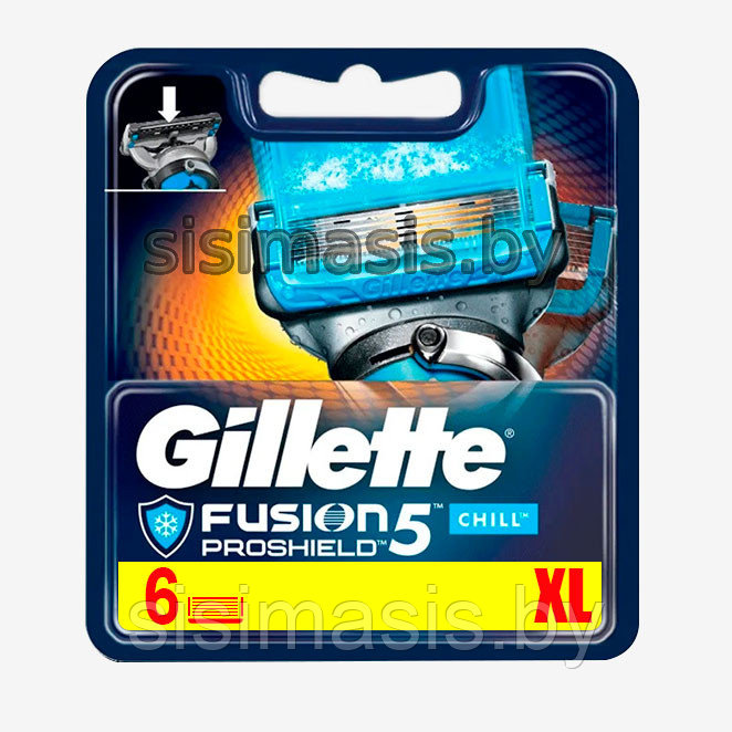 Сменные кассеты для бритья Gillette Fusion5 Proshield Chill, оригинал, 6 шт.